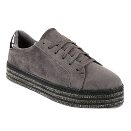 Szürke díszítésű női cipők G280 1