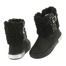 American Club Lányok csizmája FUR GC35 -rel fekete flitterrel 4