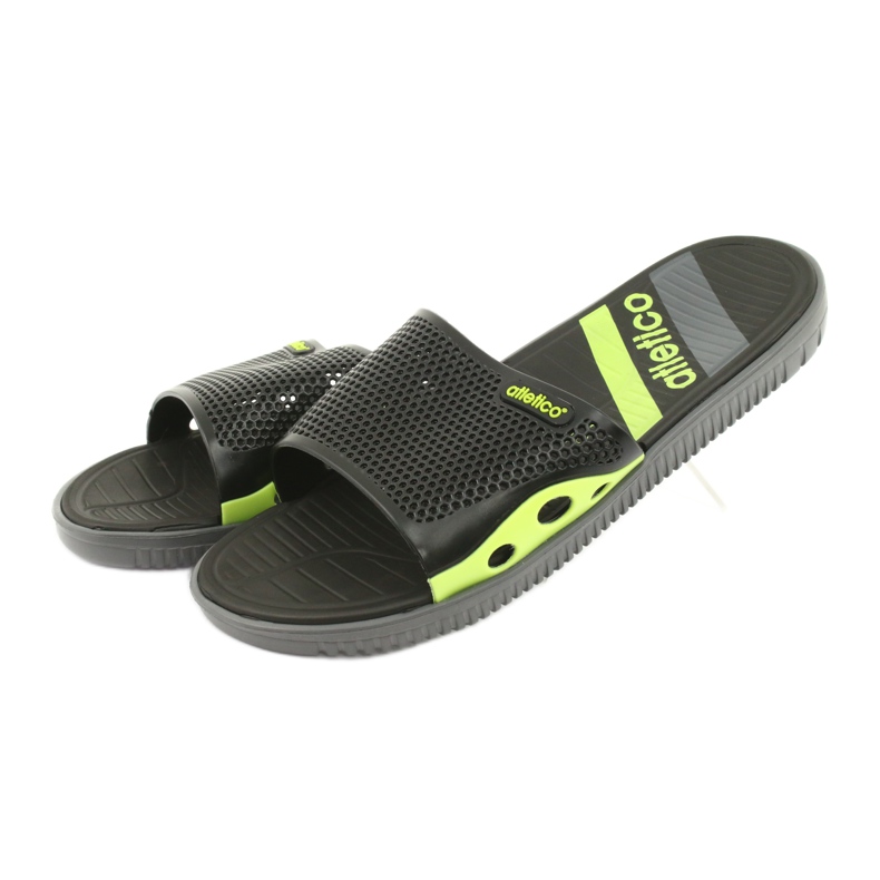 Fekete férfi papucs az Atletico úszómedencéhez zöld 2
