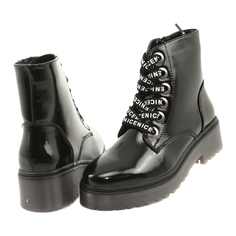 Fűzött csizma Sergio Leone 726 fűzött fekete 4