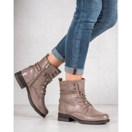 SHELOVET Öko-bőr csizma barna 1