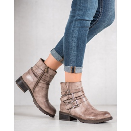 SHELOVET Klasszikus bézs színű csizma 2