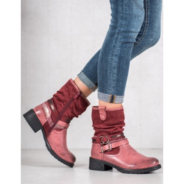 SHELOVET Magas piros csizma 2