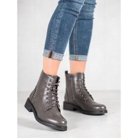 SHELOVET Csizma strasszokkal szürke 1