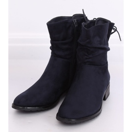 Navy blue női lapos csizma B-09 Blue sötétkék 2
