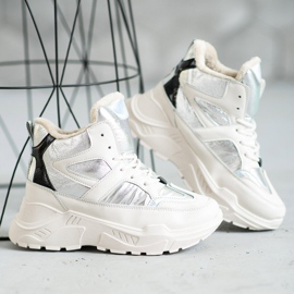 Sport divat csizma fehér szürke 1