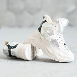 Sport divat csizma fehér szürke 2