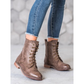 Super Me Magas csizma öko bőrrel barna 1