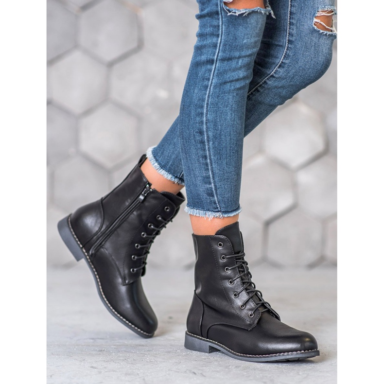 Super Me Magas csizma öko bőrrel fekete 2