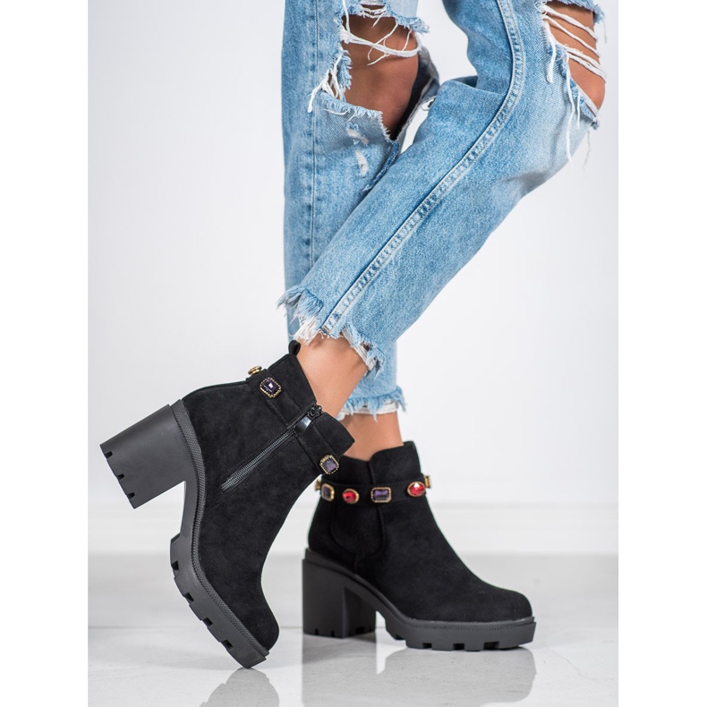 Seastar Csizma a platformon fekete 1