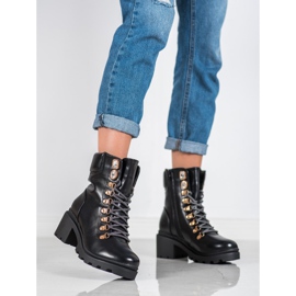 Seastar Fűzős bokacsizma fekete 1