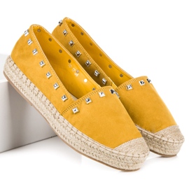 Nio Nio Sárga espadrillák szegecsekkel 2
