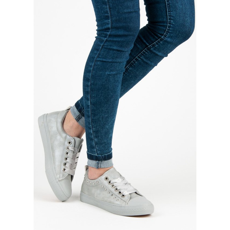 Szürke Cipők Szalaggal 2