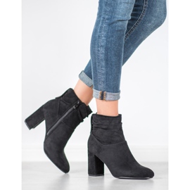 SHELOVET Klasszikus magas sarkú csizma fekete 1