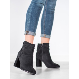 SHELOVET Klasszikus magas sarkú csizma fekete 2