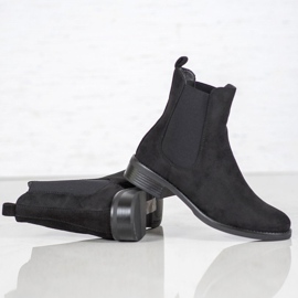 SDS Velúr Chelsea csizma fekete 2