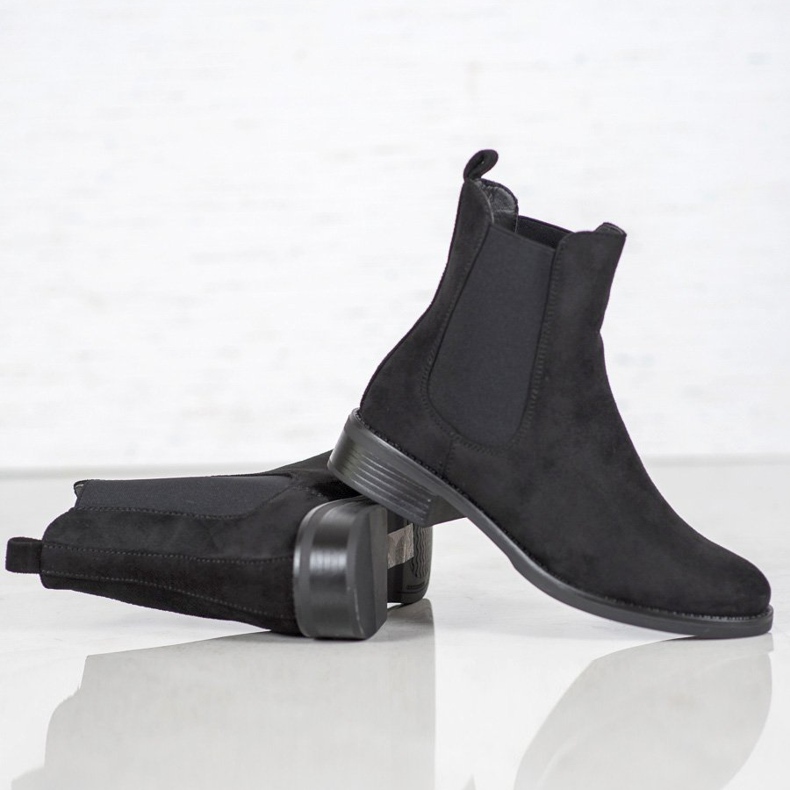 SDS Velúr Chelsea csizma fekete 2