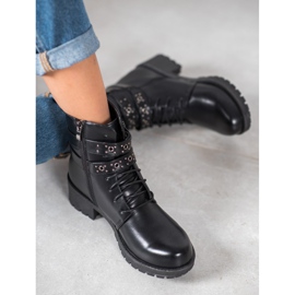 SHELOVET Fűzött munkások fekete 1