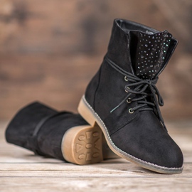 Csizma kristályokkal fekete 1