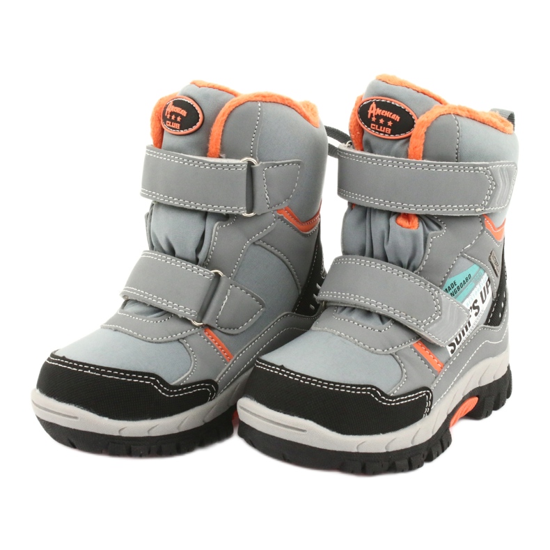 American Club csizma szürke RL34 membránnal fekete narancssárga 3