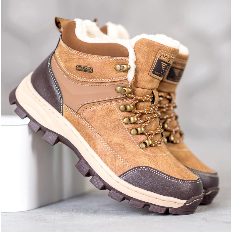 Arrigo Bello Fűzött téli csizma barna 1