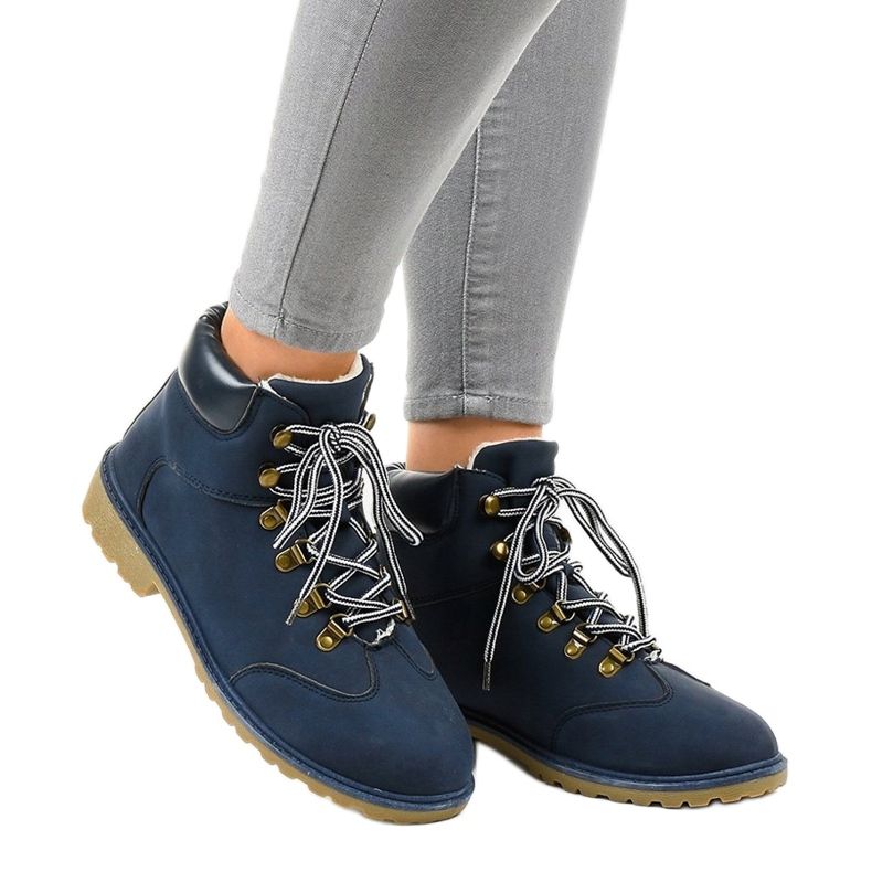 Sötétkék szigetelt csizma DS1702 1