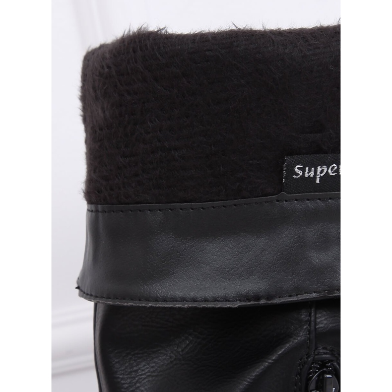 Fekete női lapos csizma 1084-PG Black 2