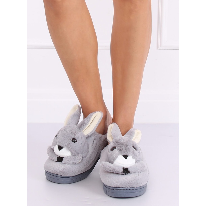 Szürke papucs nyuszik szürke MA17 Szürke 1