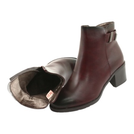 M.Daszyński A cipzáron lévő csizma Daszyński SA153 bordát szigetelt piros sokszínű 5