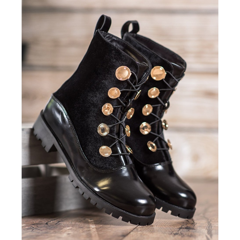 Seastar Velúr csizma bordázott fekete 1