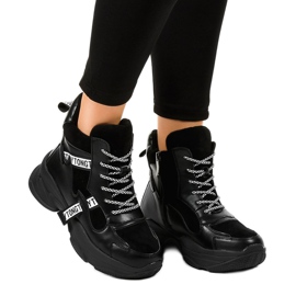 Fekete női szigetelt cipők F803-7 2