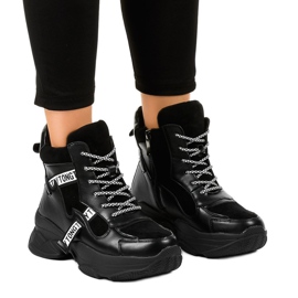 Fekete női szigetelt cipők F803-7 1