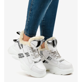 Női fehér szigetelésű cipők D80-31 2