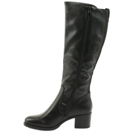 M.Daszyński Csizma szigetelt magas sarkú Daszyński 153 fekete 2