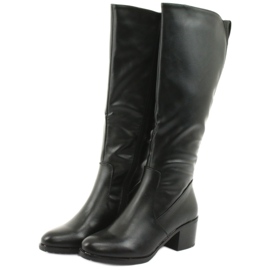 M.Daszyński Csizma szigetelt magas sarkú Daszyński 153 fekete 3