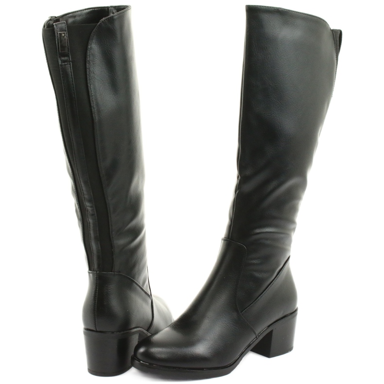 M.Daszyński Csizma szigetelt magas sarkú Daszyński 153 fekete 4