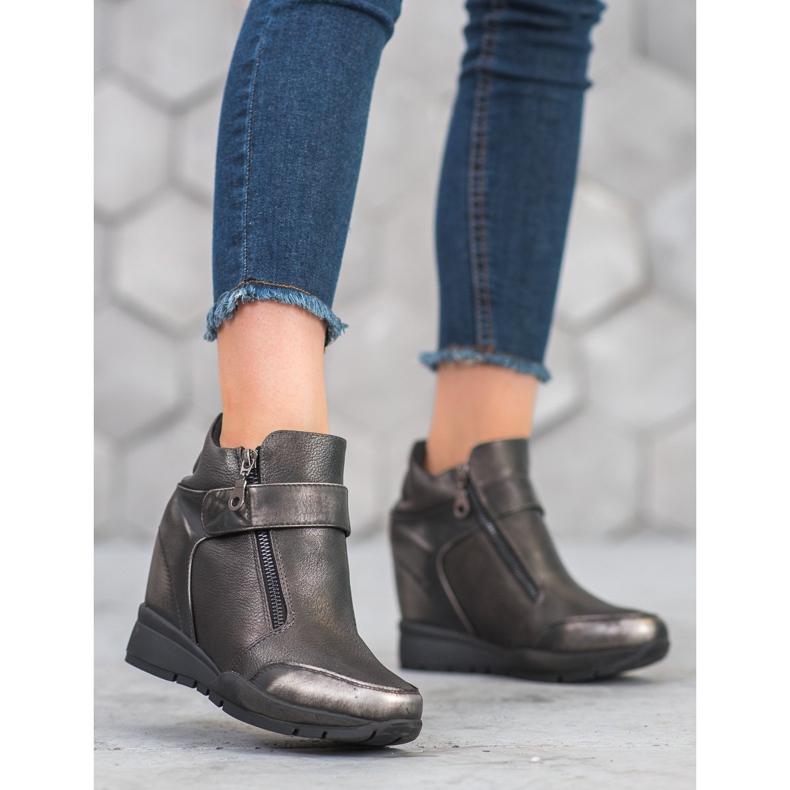 Sergio Leone Cipő a cipzáron szürke 1