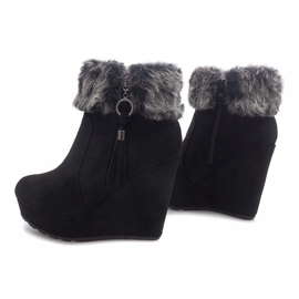 Boots On Wedge 58-385 Fekete 1