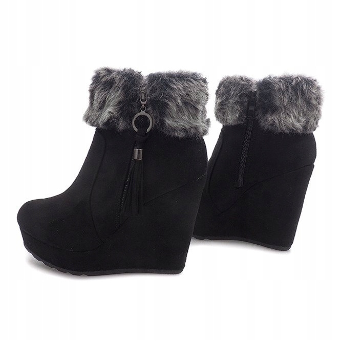 Boots On Wedge 58-385 Fekete 1