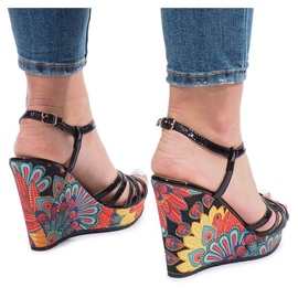 Fekete szandál az ék Ibrahim 1