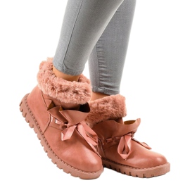 Szigetelt rózsaszín cipők cipzárral 428-6 1
