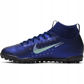 Nike Mercurial Superfly 7 Academy Mds Tf Jr BQ5407 401 futballcipő sötétkék sötétkék 2