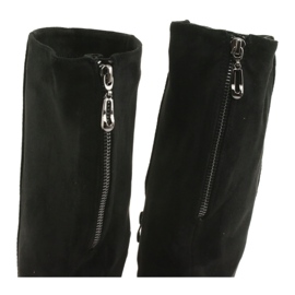 Fekete velúr csizma Sergio leone KZ273 4