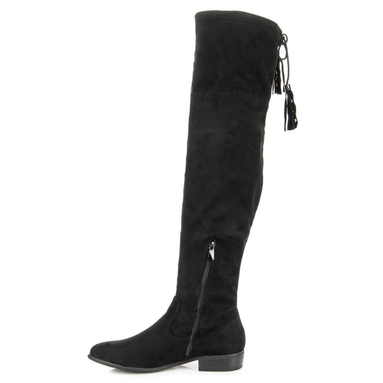 Yes Mile Térd feletti csizma rojtokkal fekete 2