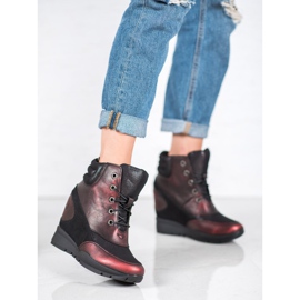 Sergio Leone Burgundi cipők piros 1