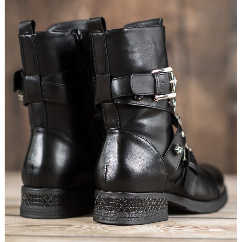 Kayla Munkavállalók dekoratív övvel fekete 1