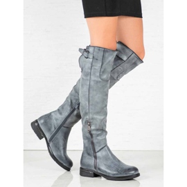 Forever Folie Eco bőr csizma kék 1