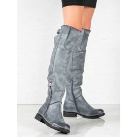 Forever Folie Eco bőr csizma kék 2