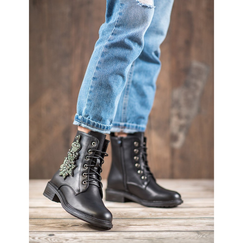 Lovery Csizma kristályokkal fekete 2