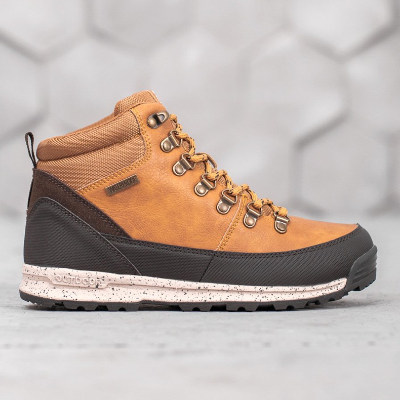 McKey Fűzős csizma báránybőrrel barna 1